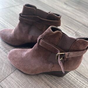 Lauren Ralph Lauren Chocolate Suede Ankle Booties